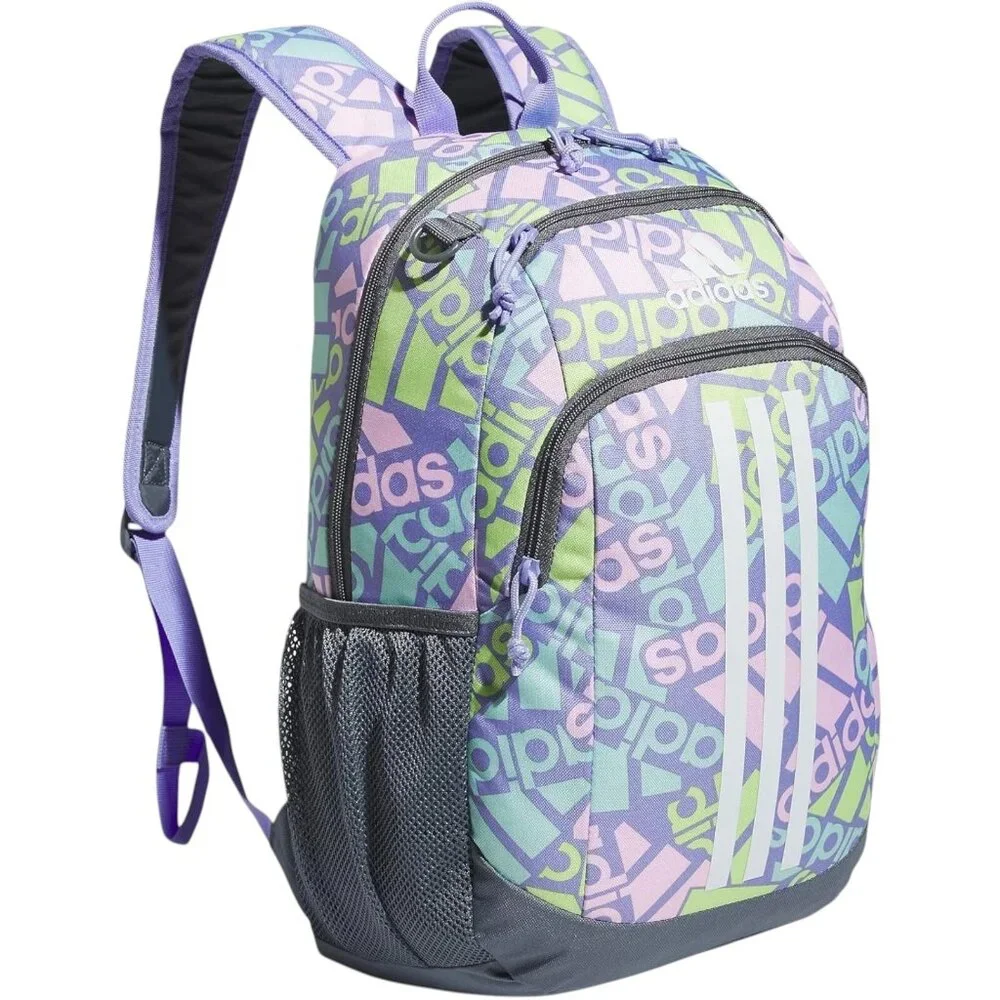 Adidas Young BTS Creator 2 Backpack School Bag Multi Collage Light Purple